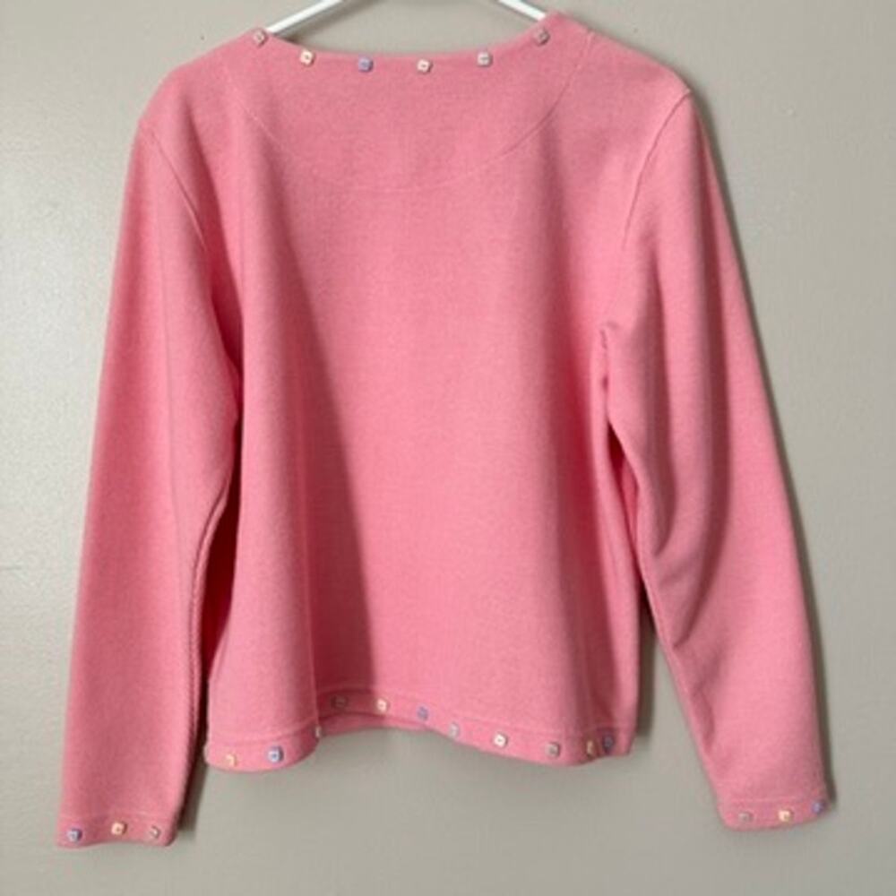 Christopher & Banks Cardigan Sweater Womens SMALL Pink Pastel Easter Spring - Picture 10 of 14